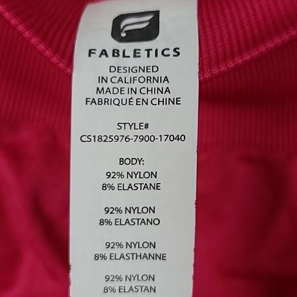 Fabletics Women's Hot Pink Luciana Seamless High Waisted Capri Leggings Active - Picture 7 of 12